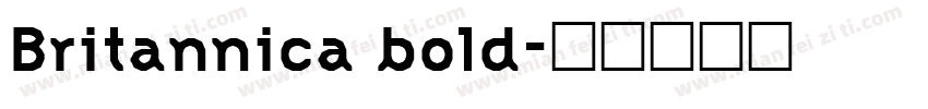 Britannica bold字体转换